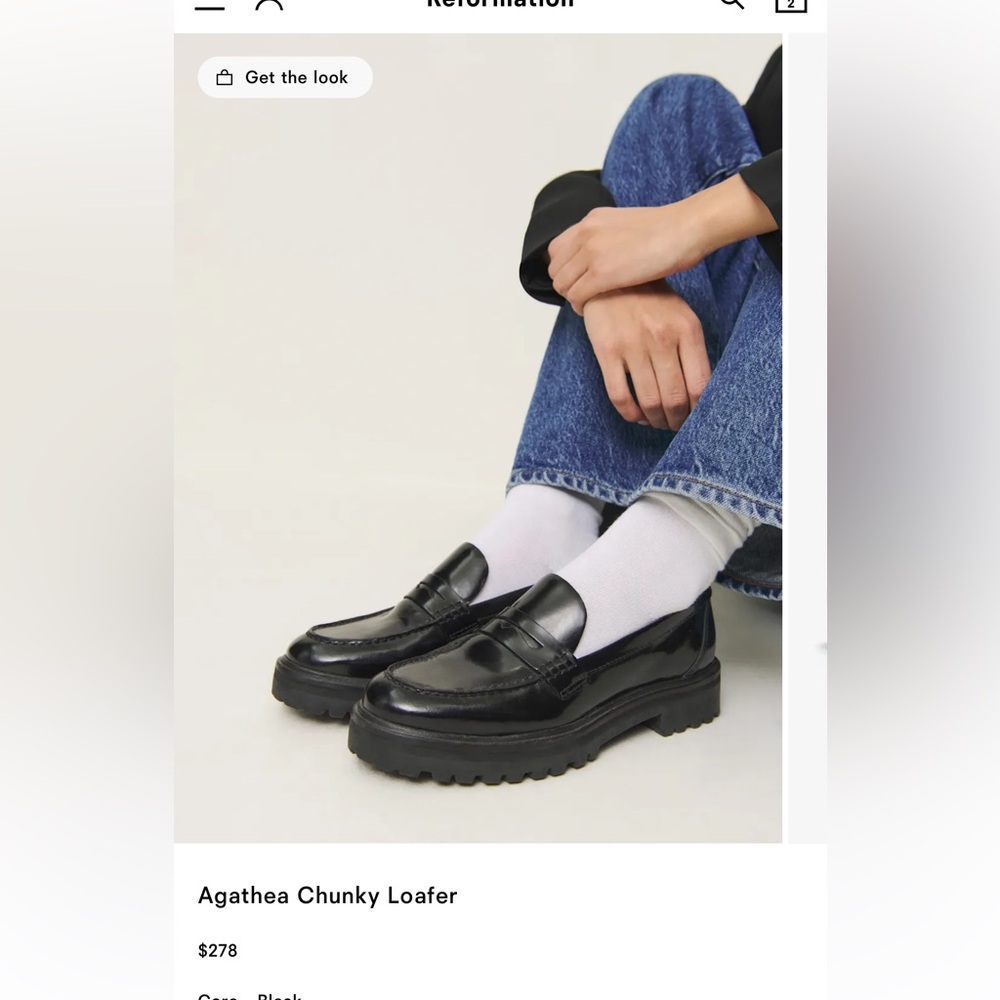 Reformation Agathea Chunky Loafers